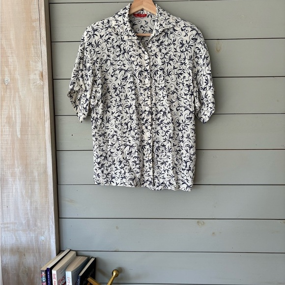 Vintage La Jupe Floral Print Blouse - Picture 2 of 3